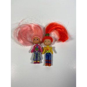 2.5" 1987 Mattel Wee Wild Things Dolls - Ritzy Misty & Rita Bonita